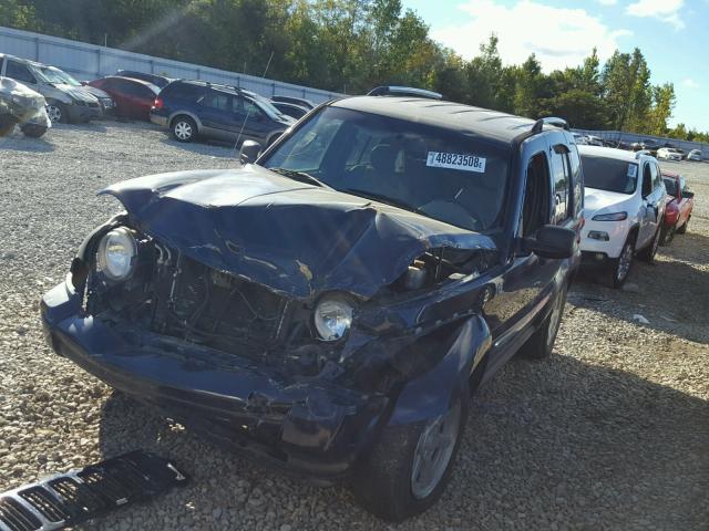 1J4GL58K76W208207 - 2006 JEEP LIBERTY LI BLUE photo 2