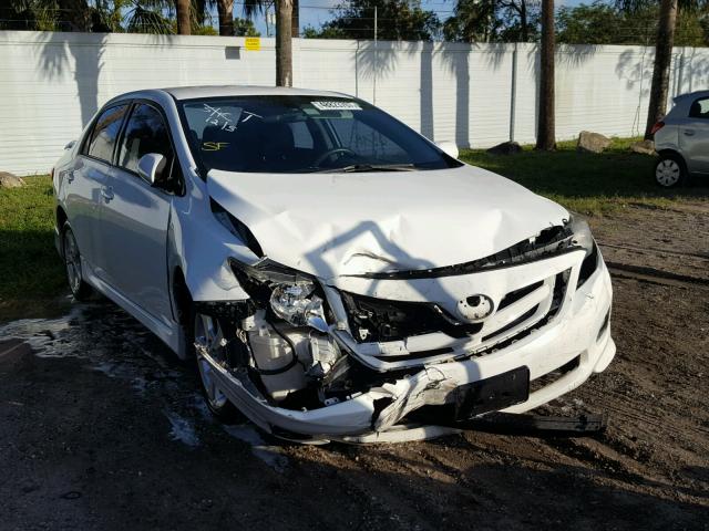 2T1BU4EE1BC614153 - 2011 TOYOTA COROLLA BA WHITE photo 1