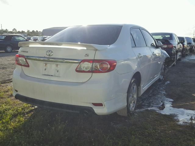 2T1BU4EE1BC614153 - 2011 TOYOTA COROLLA BA WHITE photo 4