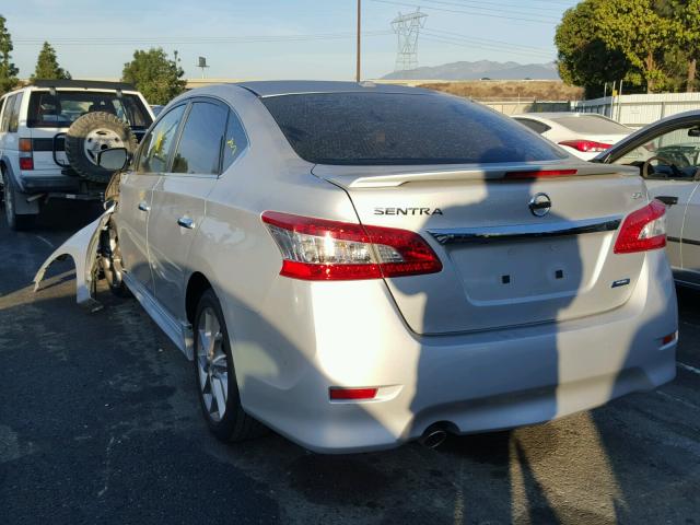 3N1AB7APXDL693044 - 2013 NISSAN SENTRA S SILVER photo 3