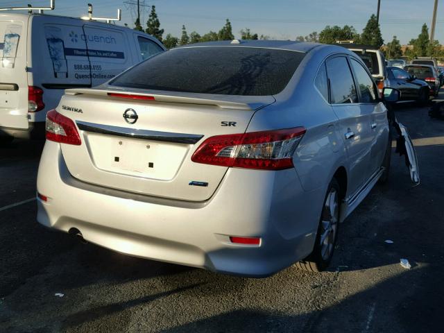 3N1AB7APXDL693044 - 2013 NISSAN SENTRA S SILVER photo 4