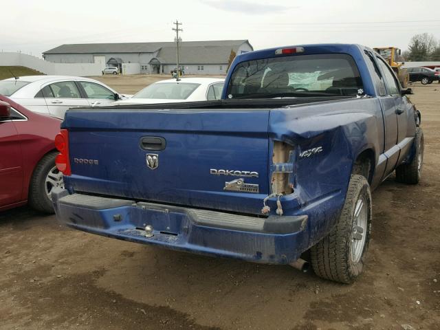 1D7CW3BK0AS143537 - 2010 DODGE DAKOTA SXT BLUE photo 4