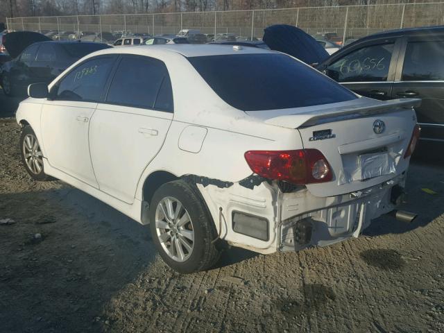 2T1BU40E29C177071 - 2009 TOYOTA COROLLA BA WHITE photo 3