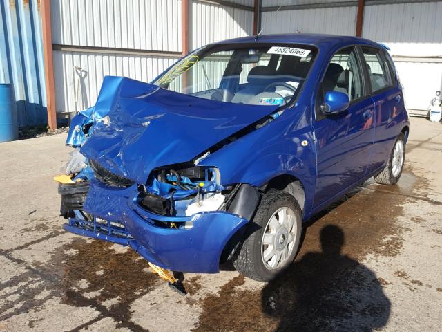 KL1TD62625B312359 - 2005 CHEVROLET AVEO BASE Կապույտ լուսանկար 2