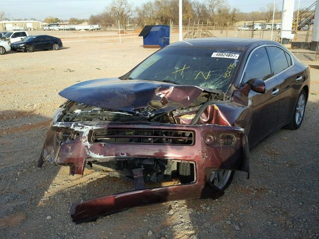 1N4AA5AP7EC452775 - 2014 NISSAN MAXIMA S BURGUNDY photo 2