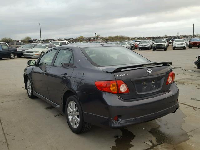 1NXBU40E69Z139048 - 2009 TOYOTA COROLLA BA GRAY photo 3