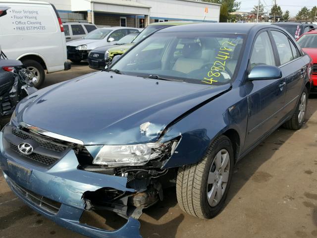 5NPET46C48H329319 - 2008 HYUNDAI SONATA GLS BLUE photo 2