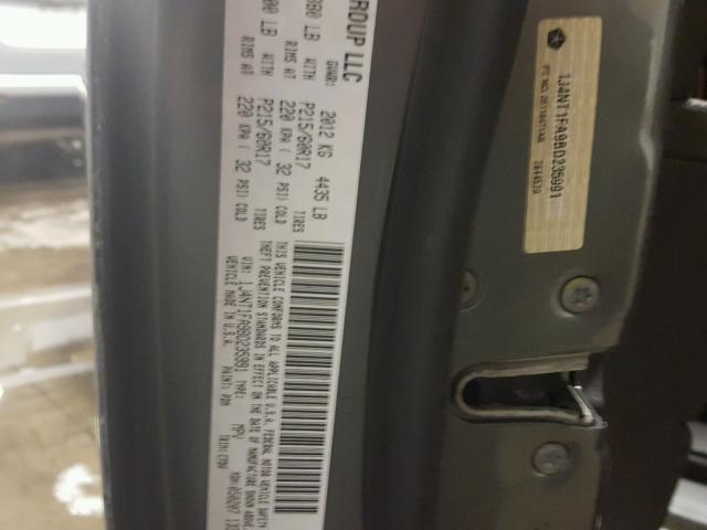 1J4NT1FA9BD235991 - 2011 JEEP COMPASS SP GRAY photo 10