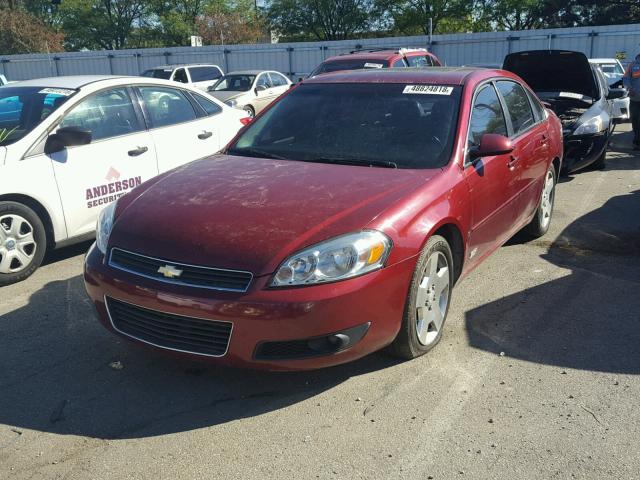 2G1WD58C579309093 - 2007 CHEVROLET IMPALA SUP RED photo 2