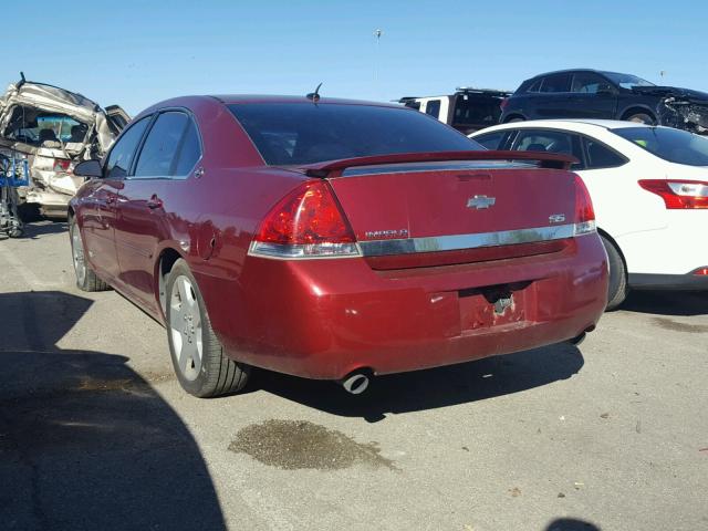 2G1WD58C579309093 - 2007 CHEVROLET IMPALA SUP RED photo 3