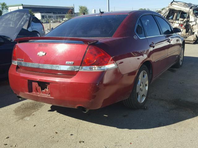 2G1WD58C579309093 - 2007 CHEVROLET IMPALA SUP RED photo 4