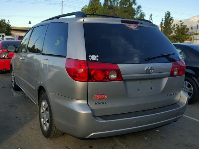 5TDZK23C07S009100 - 2007 TOYOTA SIENNA CE SILVER photo 3