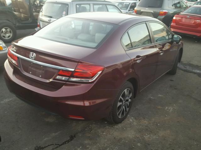 19XFB2F82FE703032 - 2015 HONDA CIVIC EX RED photo 4