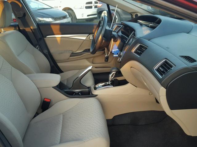 19XFB2F82FE703032 - 2015 HONDA CIVIC EX RED photo 5