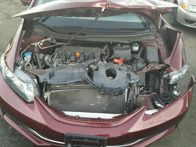 19XFB2F82FE703032 - 2015 HONDA CIVIC EX RED photo 7