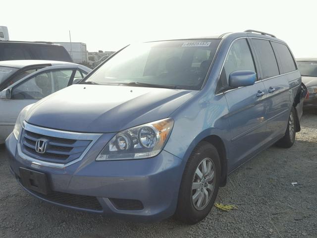 5FNRL387X8B039273 - 2008 HONDA ODYSSEY EX BLUE photo 2