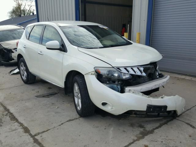 JN8AZ18UX9W017796 - 2009 NISSAN MURANO S WHITE photo 1