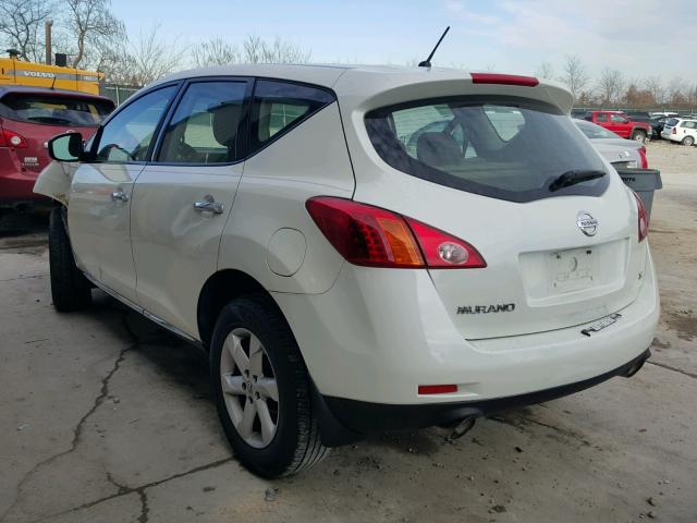 JN8AZ18UX9W017796 - 2009 NISSAN MURANO S WHITE photo 3