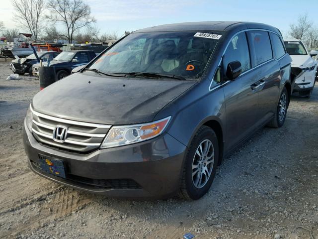 5FNRL5H60CB086646 - 2012 HONDA ODYSSEY EX GRAY photo 2