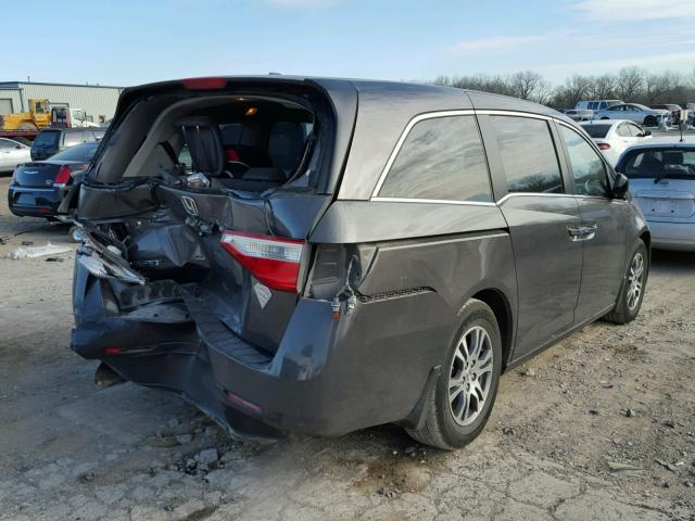 5FNRL5H60CB086646 - 2012 HONDA ODYSSEY EX GRAY photo 4