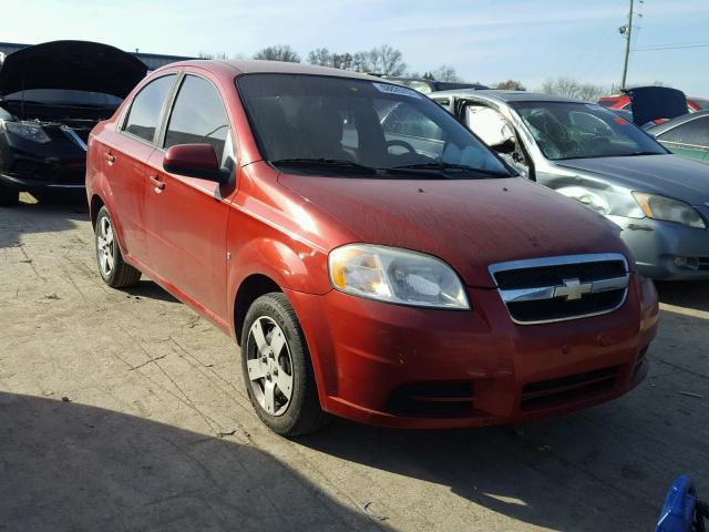 KL1TD56E59B336012 - 2009 CHEVROLET AVEO LS RED photo 1