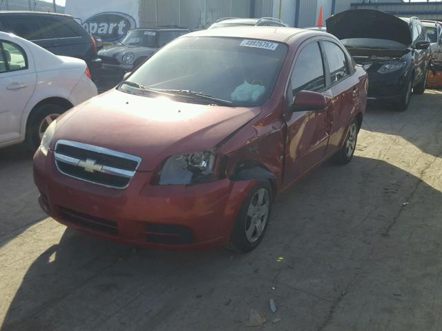 KL1TD56E59B336012 - 2009 CHEVROLET AVEO LS RED photo 2