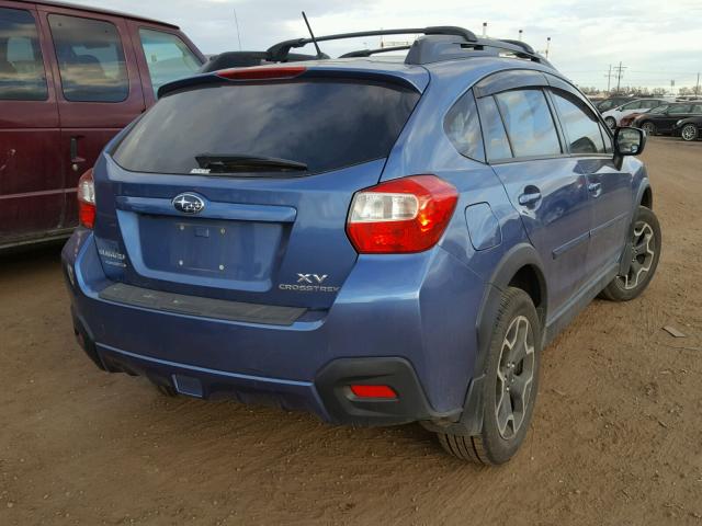 JF2GPAGC0EH208955 - 2014 SUBARU XV CROSSTR BLUE photo 4