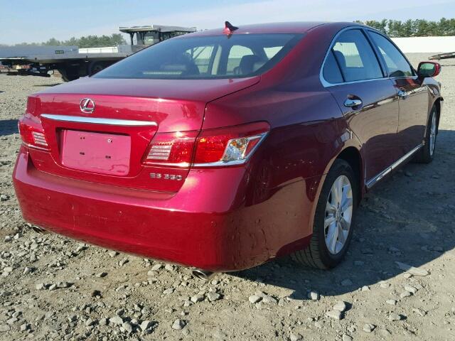 JTHBK1EG9C2474325 - 2012 LEXUS ES 350 RED photo 4