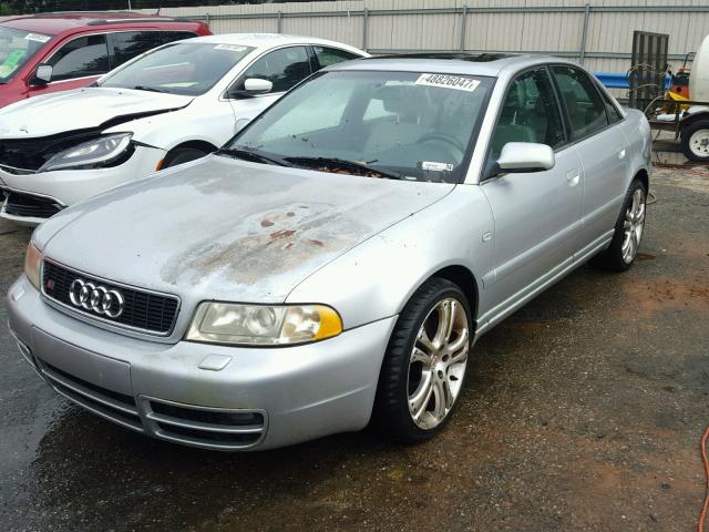 WAURD68D01A108004 - 2001 AUDI S4 2.7 QUA SILVER photo 2