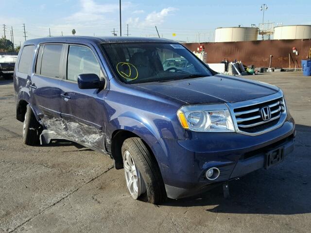 5FNYF3H40EB020395 - 2014 HONDA PILOT EX BLUE photo 1