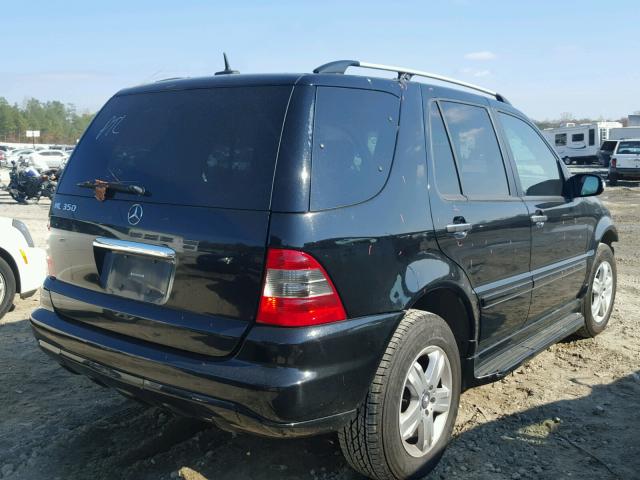 4JGAB57E65A543878 - 2005 MERCEDES-BENZ ML 350 BLACK photo 4