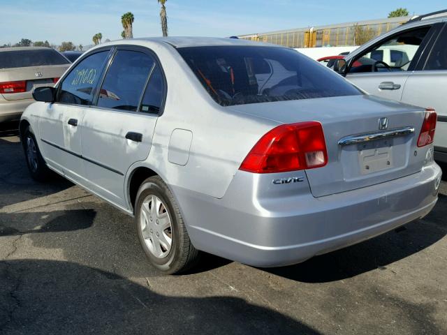 JHMES15281S006200 - 2001 HONDA CIVIC DX SILVER photo 3