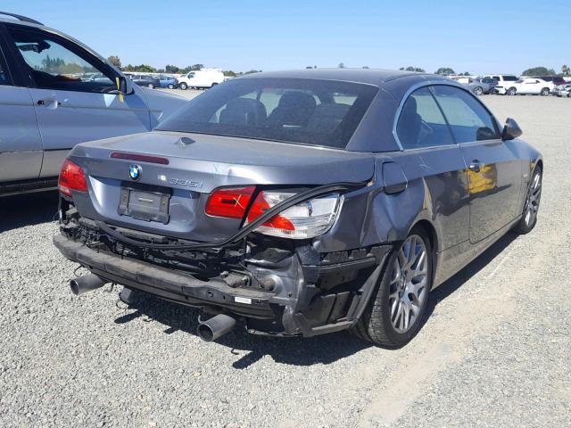 WBAWL73528PX55619 - 2008 BMW 335 I GRAY photo 4