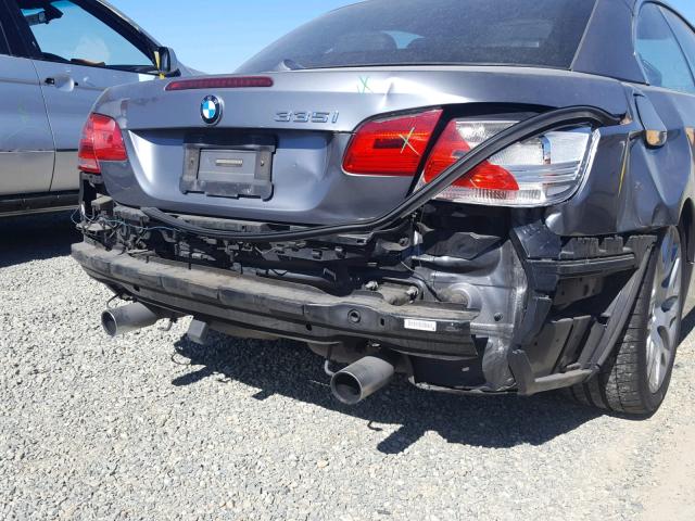 WBAWL73528PX55619 - 2008 BMW 335 I GRAY photo 9