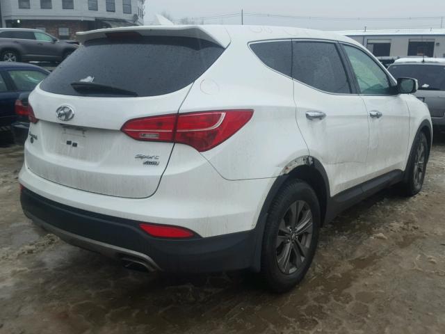 5XYZUDLB6DG055908 - 2013 HYUNDAI SANTA FE S WHITE photo 4