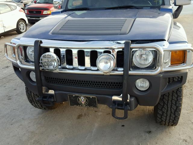 5GTDN136X68166005 - 2006 HUMMER H3 BLUE photo 9