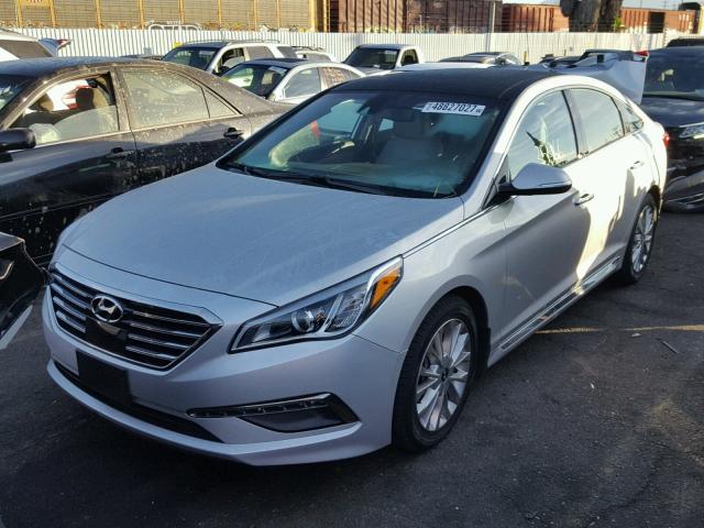 5NPE34AF4FH257410 - 2015 HYUNDAI SONATA SPO SILVER photo 2