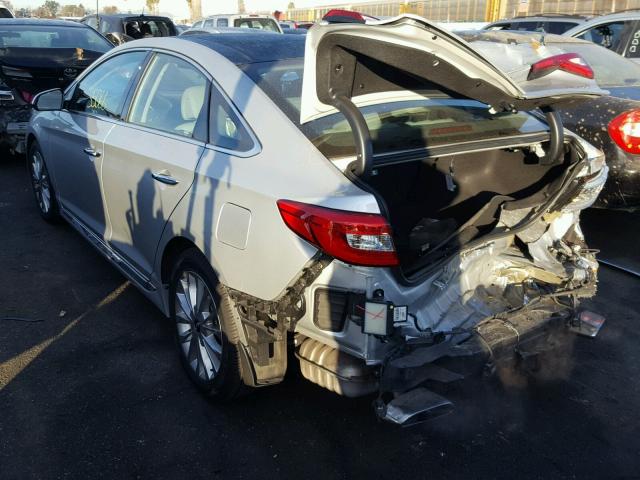 5NPE34AF4FH257410 - 2015 HYUNDAI SONATA SPO SILVER photo 3