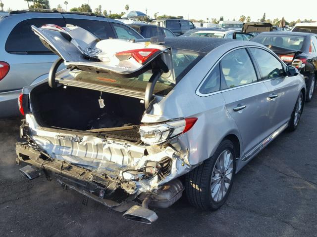 5NPE34AF4FH257410 - 2015 HYUNDAI SONATA SPO SILVER photo 4