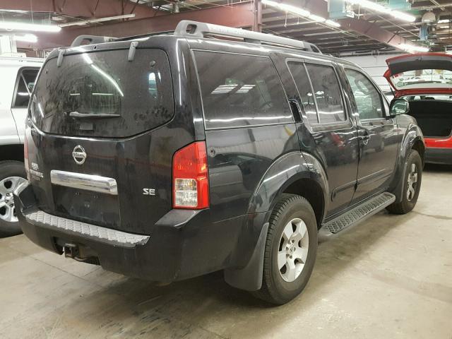 5N1AR18W26C674193 - 2006 NISSAN PATHFINDER BLACK photo 4