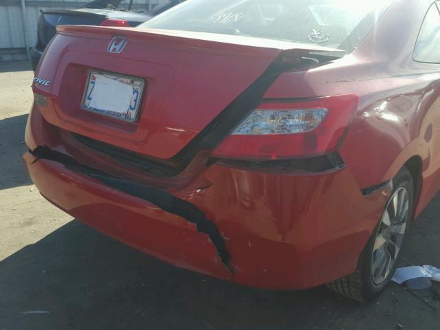 2HGFG1B85AH521468 - 2010 HONDA CIVIC EX RED photo 9