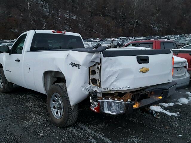 1GCEK14C19Z112115 - 2009 CHEVROLET SILVERADO WHITE photo 3