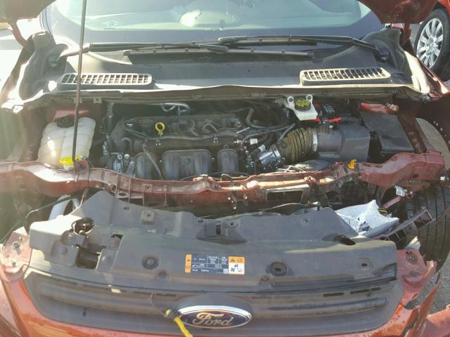 1FMCU0F72EUA93041 - 2014 FORD ESCAPE S MAROON photo 7