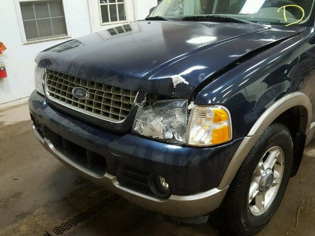 1FMZU74E92ZA85652 - 2002 FORD EXPLORER E BLUE photo 9