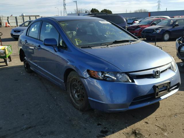 1HGFA16546L014735 - 2006 HONDA CIVIC LX BLUE photo 1