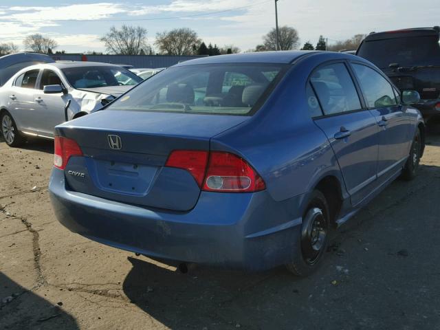 1HGFA16546L014735 - 2006 HONDA CIVIC LX BLUE photo 4