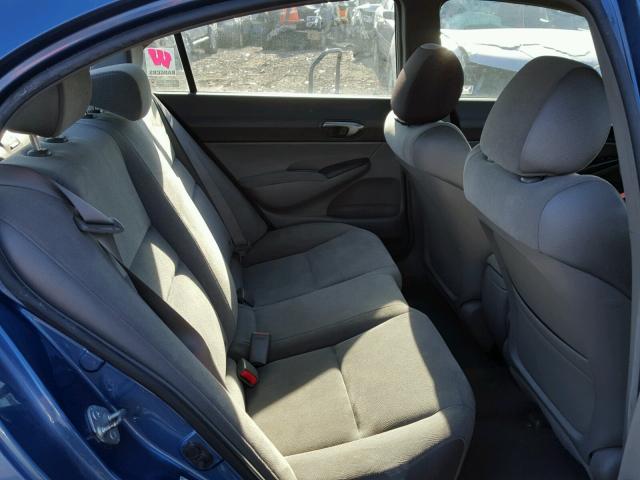 1HGFA16546L014735 - 2006 HONDA CIVIC LX BLUE photo 6