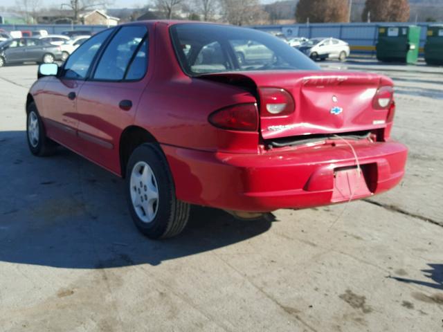 1G1JC524217229791 - 2001 CHEVROLET CAVALIER B RED photo 3