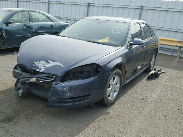 2G1WT57N991261489 - 2009 CHEVROLET IMPALA 1LT BLUE photo 2