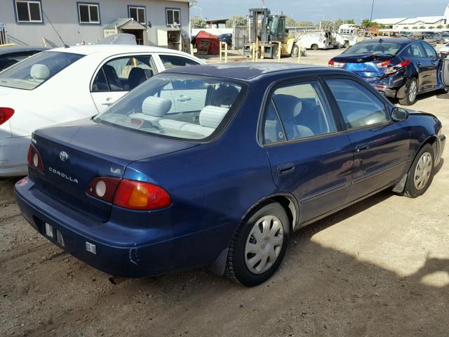 1NXBR12E62Z617813 - 2002 TOYOTA COROLLA CE BLUE photo 4